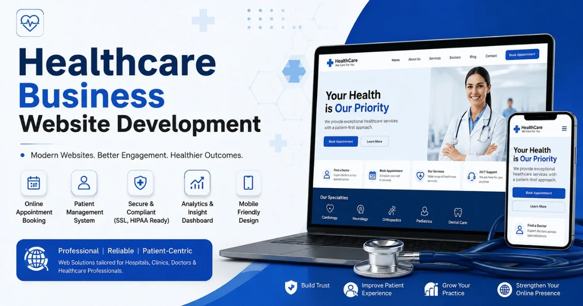 Healthcare Business Website Development: From Booking to AI-Driven Insights